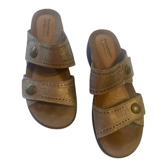 Rockport Gold Sandals - Picture 1 of 7